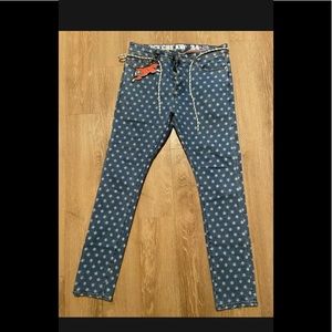 Icecream Billionaire boys club bleached all over print denim size 34